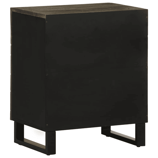 Mesa De Cabeceira - Mesinha De Cabeceira 50x33x60 cm madeira de mangueira maciça preto