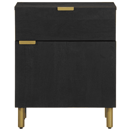 Mesa De Cabeceira - Mesinha De Cabeceira 50x33x60 cm derivados de madeira preto Mesa De Cabeceira - Mesinha De Cabeceira 50x33x60 cm derivados de madeira preto