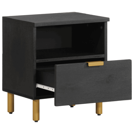 Mesa De Cabeceira - Mesinha De Cabeceira 40x33x46 cm derivados de madeira preto