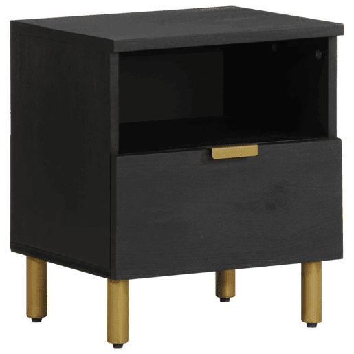 Mesa De Cabeceira - Mesinha De Cabeceira 40x33x46 cm derivados de madeira preto