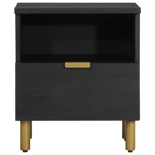 Mesa De Cabeceira - Mesinha De Cabeceira 40x33x46 cm derivados de madeira preto