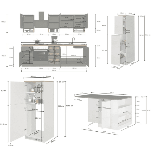 Cozinha Modular em Madeira Nobilitada
