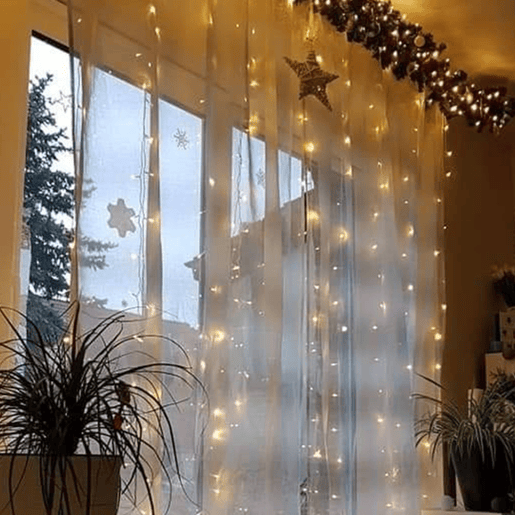 Luzes de LED brancas quentes Well Home 1512 com controlador de 8 funções - 11 metros