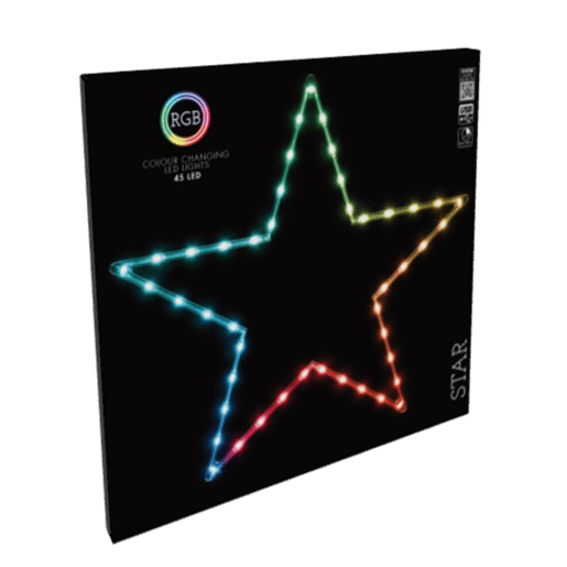 Iluminação de Natal Well Home com 45 luzes LED RGB e controlador 57x60x0,6 cm