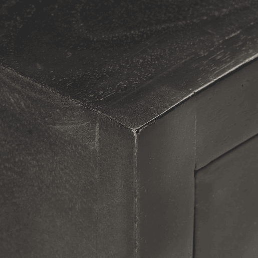 Mesa De Cabeceira - Mesinha De Cabeceira 40x30x50 cm mangueira maciça preto e dourado