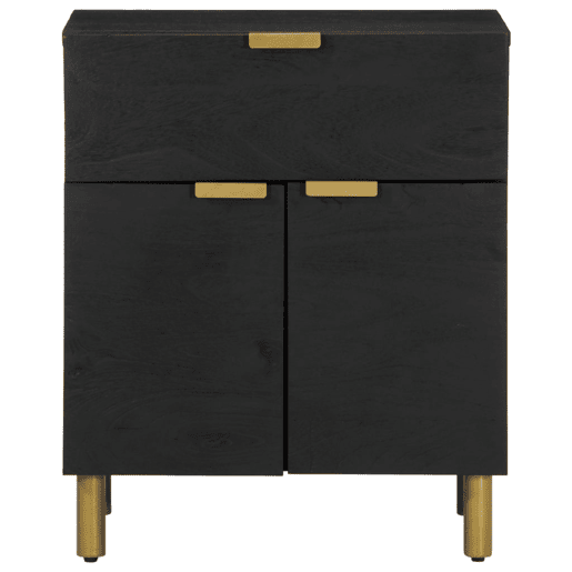 Mesa De Cabeceira - Mesinha De Cabeceira 50x33x60 cm derivados de madeira preto Mesa De Cabeceira - Mesinha De Cabeceira 50x33x60 cm derivados de madeira preto