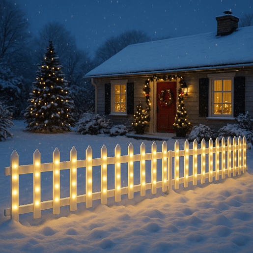 Well Home Conjunto de 8 luzes de cerca LED branco quente com controlador e temporizador