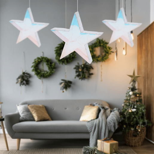 Well Home Luminous Star com 40 luzes LED legais em cores do arco-íris 30x5x28,5 cm