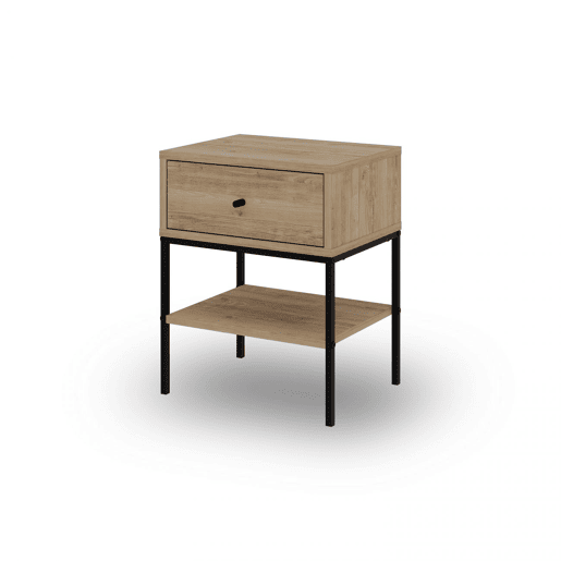 Mesa de cabeceira Svala Roble Negro 45 x 56,4 x 35 cm