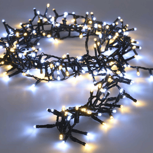 Well Home 400 Luzes LED Cluster, Branco e Branco Quente, com 8 Funções - 8 metros