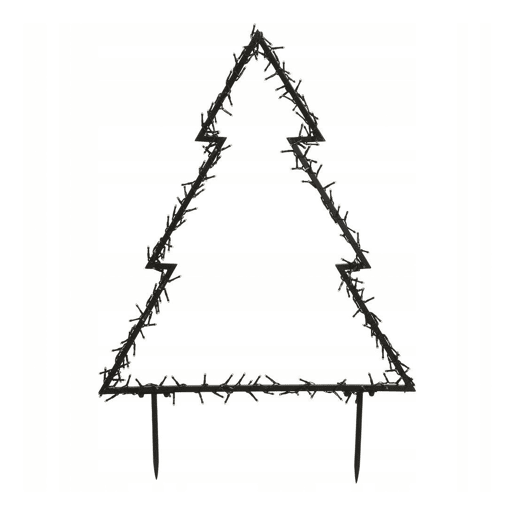 Luzes de jardim para árvore de Natal Well Home com 225 luzes LED brancas quentes e estrutura de metal 100x72 cm