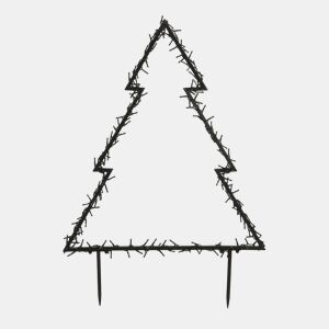 Luzes de jardim para árvore de Natal Well Home com 225 luzes LED brancas quentes e estrutura de metal 100x72 cm