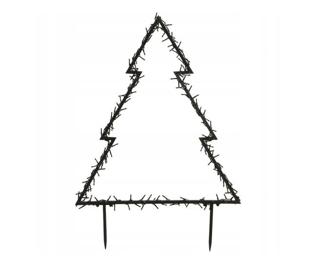 Well home luces navideñas tree garden con 225 luces led blanco cálido y marco de metal 100x72cm