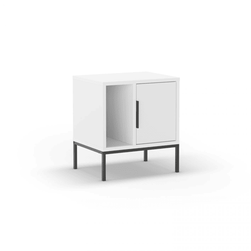 Mesa de cabeceira Brik Blanco Negro 45 x 50 x 35 cm