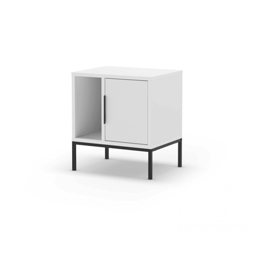 Mesa de cabeceira Brik Blanco Negro 45 x 50 x 35 cm