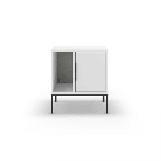 Mesa de cabeceira Brik Blanco Negro 45 x 50 x 35 cm