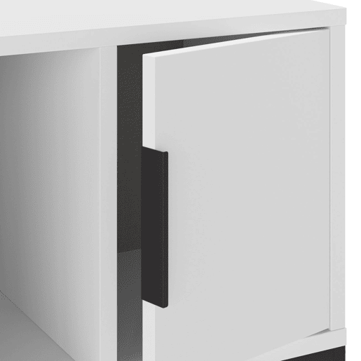 Mesa de cabeceira Brik Blanco Negro 45 x 50 x 35 cm
