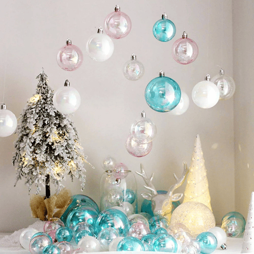 Well Home Conjunto de 16 Bolas de Natal Prateadas Ø5cm - Brilhante