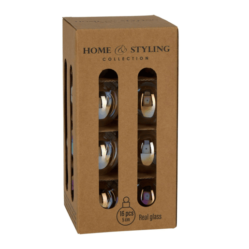 Well Home Conjunto de 16 Bolas de Natal Prateadas Ø5cm - Brilhante