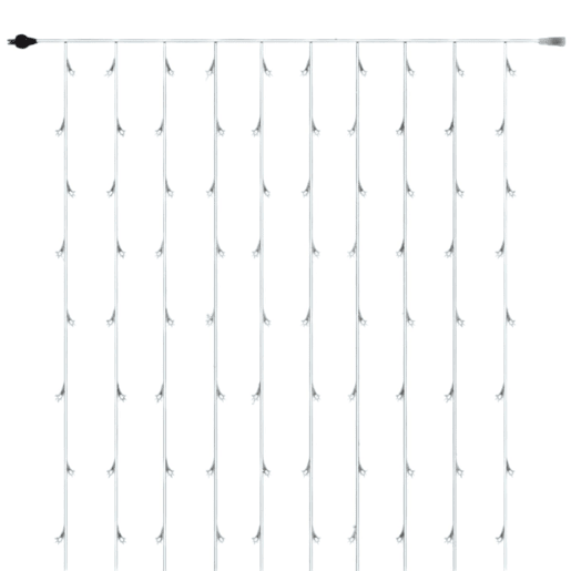 Well Home Cortina de Luz com 480 Luzes LED Branco Quente com Controlador 300x225cm