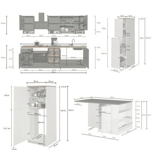 Cozinha Modular em Madeira Reforçada