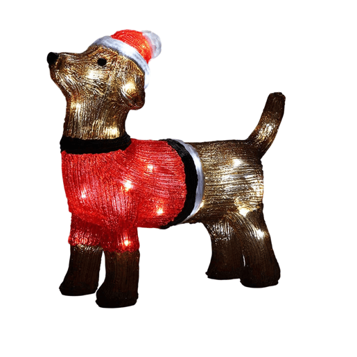 Decoração de Natal para filhotes Well Home com 40 luzes LED