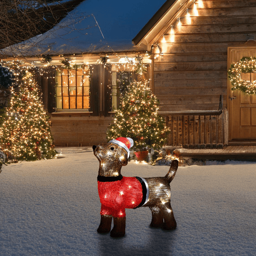 Decoração de Natal para filhotes Well Home com 40 luzes LED