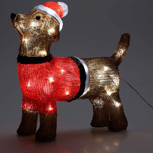 Decoração de Natal para filhotes Well Home com 40 luzes LED