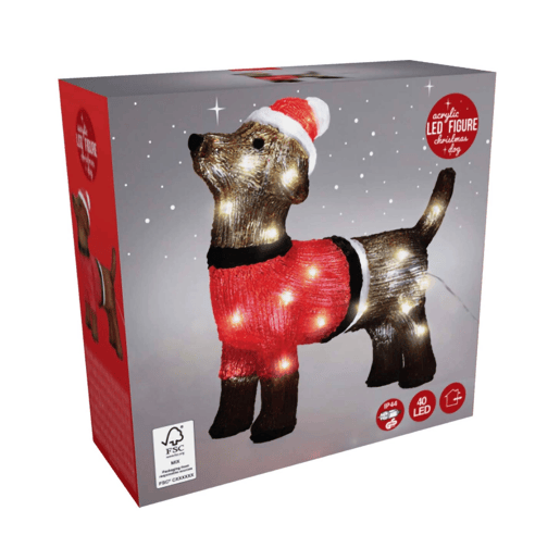 Decoração de Natal para filhotes Well Home com 40 luzes LED