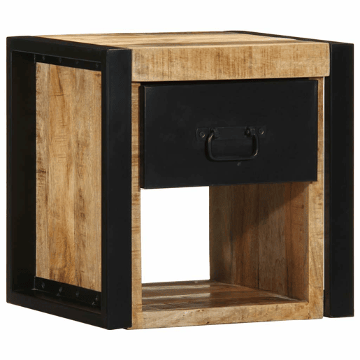 Mesa De Cabeceira - Mesinha De Cabeceira 40x35x40 cm madeira maciça manga áspera Mesa De Cabeceira - Mesinha De Cabeceira 40x35x40 cm madeira maciça manga áspera
