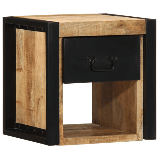Mesa De Cabeceira - Mesinha De Cabeceira 40x35x40 cm madeira maciça manga áspera Mesa De Cabeceira - Mesinha De Cabeceira 40x35x40 cm madeira maciça manga áspera
