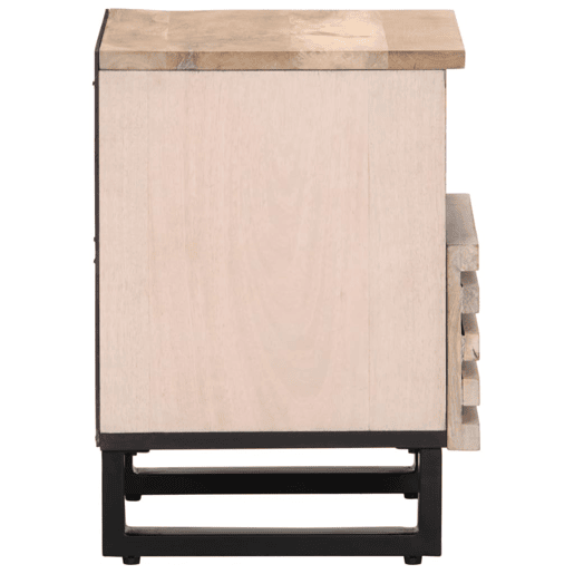 Mesa De Cabeceira - Mesinha De Cabeceira 40x34x46 cm madeira mangueira branqueada maciça