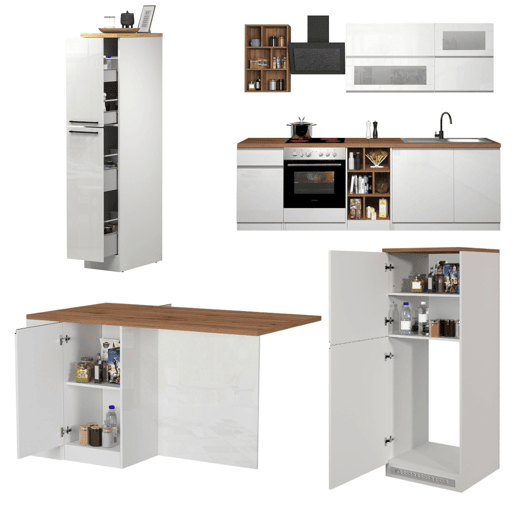 Cozinha Modular em Madeira Revestida