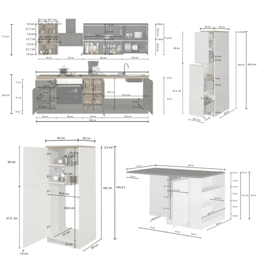 Cozinha Modular em Madeira Revestida