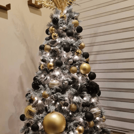 Well Home Conjunto de 16 Bolas de Natal Douradas Ø5cm - Brilhante e Fosco