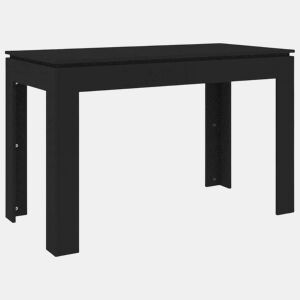 vidaXL Mesa de jantar 120x60x76 cm contraplacado preto
