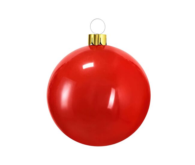 Well home bola de navidad inflable roja de 4,5cm