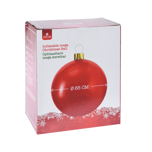 Bola de Natal inflável vermelha Well Home 4,5 cm