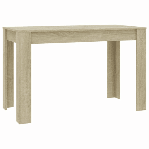 vidaXL Mesa de jantar 120x60x76cm derivados de madeira carvalho sonoma
