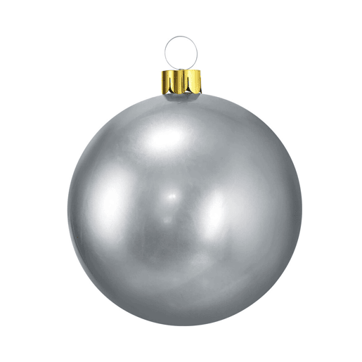 Bola de Natal inflável prateada Well Home 6,5 cm