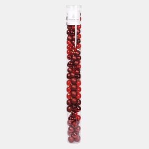 Well Home Pacote com 100 bolas de Natal vermelhas em tubo em diferentes acabamentos e tamanhos