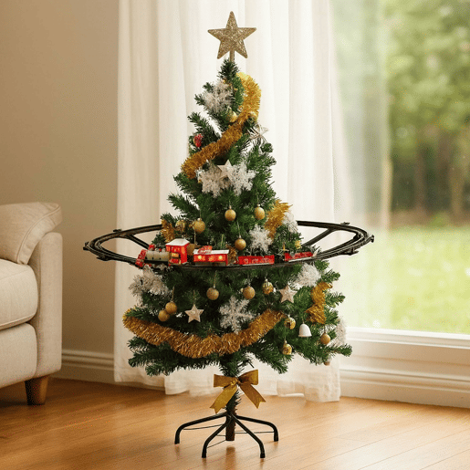 Well Home Conjunto de trem de Natal de 23 peças com luzes e sons com trilho de 274 cm