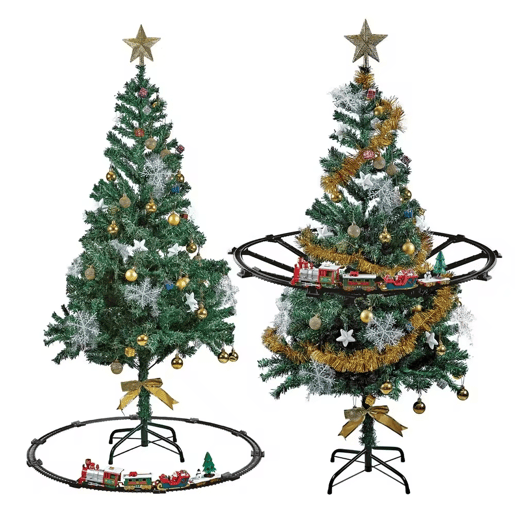 Well Home Conjunto de trem de Natal de 23 peças com luzes e sons com trilho de 274 cm