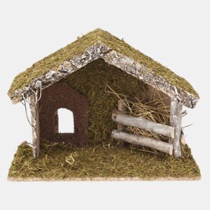 Well Home Decoração de Natal Estábulo de Madeira para Presépio 23x32x17cm