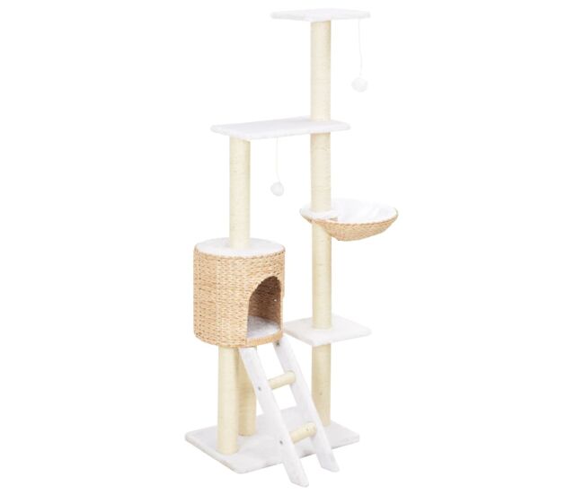 Vidaxl rascador para gatos de hierba marina con poste de sisal