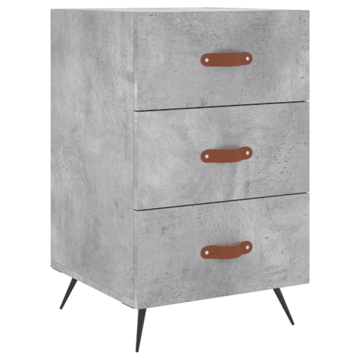 Mesa De Cabeceira - Mesinha De Cabeceira 40x40x66 cm derivados madeira cinza cimento