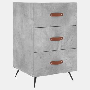 Mesa De Cabeceira - Mesinha De Cabeceira 40x40x66 cm derivados madeira cinza cimento