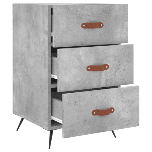 Mesa De Cabeceira - Mesinha De Cabeceira 40x40x66 cm derivados madeira cinza cimento