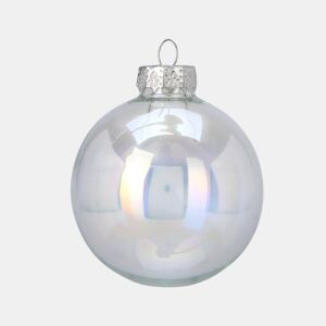 Well Home Conjunto de 16 Bolas de Natal Prateadas Ø3,5cm - Brilhante e Fosco