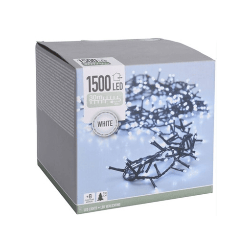 Luzes de guirlanda de Natal Well Home com 1500 LEDs brancos - 30 metros